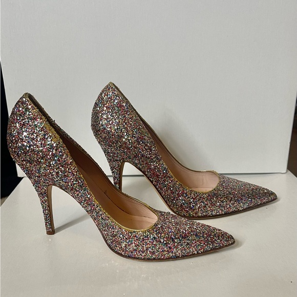 Kate Spade Licorice Glitter Heels - Picture 2 of 6